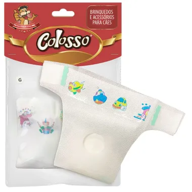 Fralda para C&atilde;es Colosso Tamanho G Com 5 Unidades