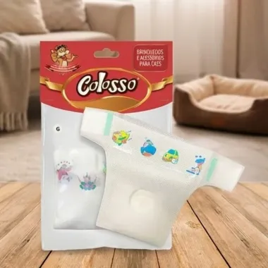 Fralda para C&atilde;es Colosso Tamanho G Com 5 Unidades