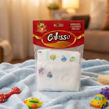 Fralda Para C&atilde;es Colosso Tamanho Pp com 5 Unidades