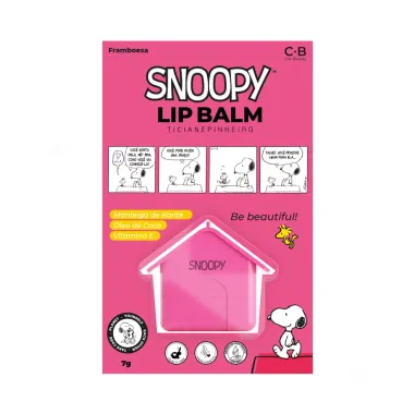 Lip Balm Ticiane Pinheiro,Casinha Snoopy Framboesa 7g