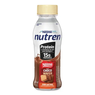 Bebida L&aacute;ctea Nutren Protein com 15g de Prote&iacute;nas Sabor Choco Wafer 260ml