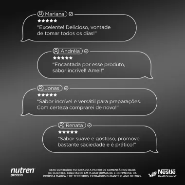 Bebida L&aacute;ctea Nutren Protein com 15g de Prote&iacute;nas Sabor Choco Wafer 260ml