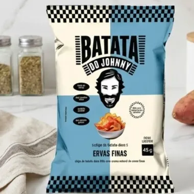 Batata do Johnny Chips de Batata Doce Ervas Finas 45g