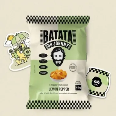 Batata do Johnn Chips de Batata Doce Lemon Peper 45g
