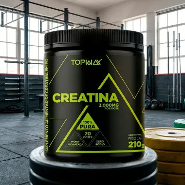 Creatina 3.000mg TopWay 100% Pura Sabor Natural 210g