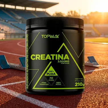 Creatina 3.000mg TopWay 100% Pura Sabor Natural 210g