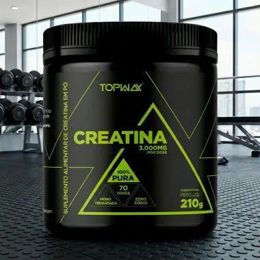 Creatina 3.000mg TopWay 100% Pura Sabor Natural 210g