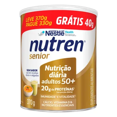 Nutren S&ecirc;nior Sem Sabor Leve 370g e Pague 330g Ganhe 40g com 370g