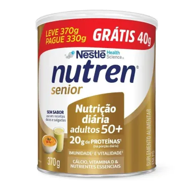Nutren S&ecirc;nior Sem Sabor Leve 370g e Pague 330g Ganhe 40g com 370g