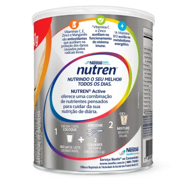 Nutren Active Baunilha Leve 400g e Pague 340g Ganhe 60g com 400g