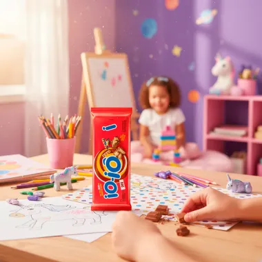 Chocolate Io I&ocirc; Duo Chocolate ao Leite e Branco com Peda&ccedil;os de Wafer 75g