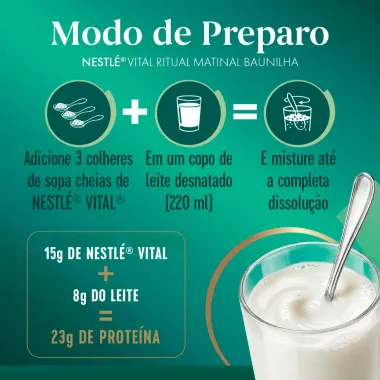 Nestl&eacute; Vital Ritual Matinal Adultos 40+ Aroma Baunilha 720g