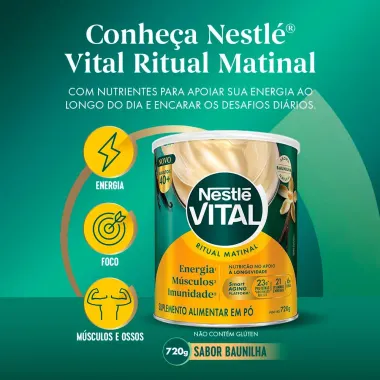 Nestl&eacute; Vital Ritual Matinal Adultos 40+ Aroma Baunilha 720g