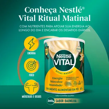 Nestle Vital Ritual Matinal Adultos 40+ Aroma Baunilha 360g