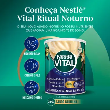 Nestl&eacute; Vital Ritual Noturno Adultos 40+ Aroma Baunilha 360g