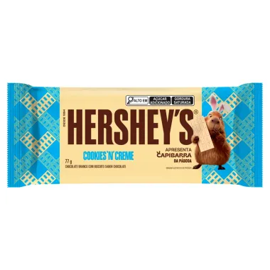 Chocolate Hershey's Cookies 'N' Creme Capibarra da P&aacute;scoa Branco 77g