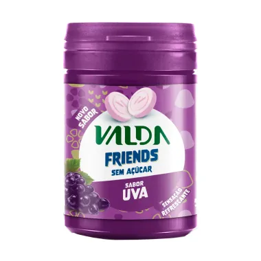 Pastilha Valda Friends Novo Sabor Uva Sem A&ccedil;&uacute;car 50g