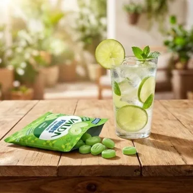 Pastilha Valda Friends Refil Novo Sabor Lim&atilde;o Sem A&ccedil;&uacute;car Sach&ecirc; 25g