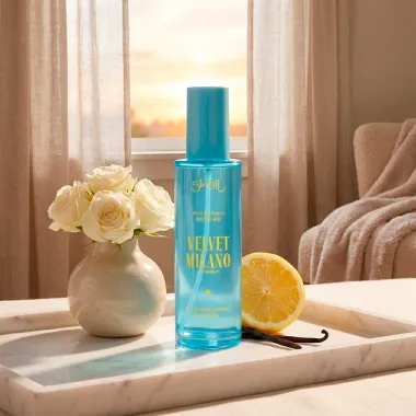 Spray Perfumado Skelt Velvet Milano Fine Fragrance Lim&atilde;o Rosa Branca Baunilha 100ml