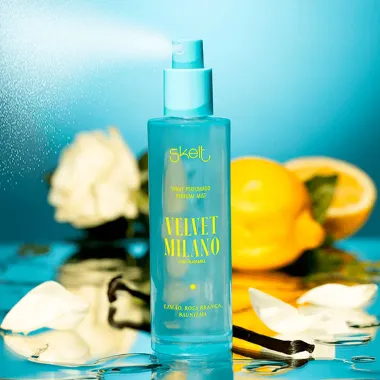 Spray Perfumado Skelt Velvet Milano Fine Fragrance Lim&atilde;o Rosa Branca Baunilha 100ml