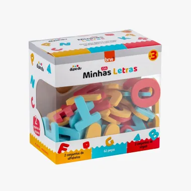 Brinquedo Eva Minhas Letras Brw Com 62 Pe&ccedil;as +3