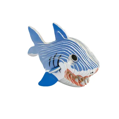 Quebra Cabe&ccedil;a 3D Shark Tubar&atilde;o Dipe Du 3+ Anos 22 Pe&ccedil;as