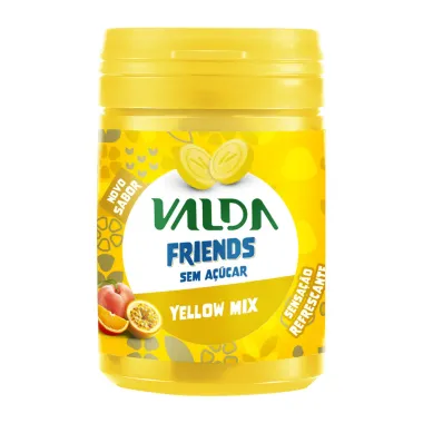 Pastilhas Valda Friends Yellow Mix Sem A&ccedil;ucar 50g