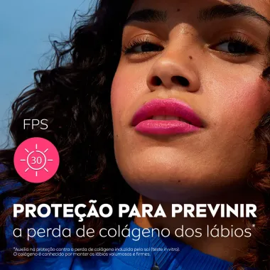 Protetor Labial Nivea Hidra Color Rosa Pink FPS 30 3 em 1 4,8g