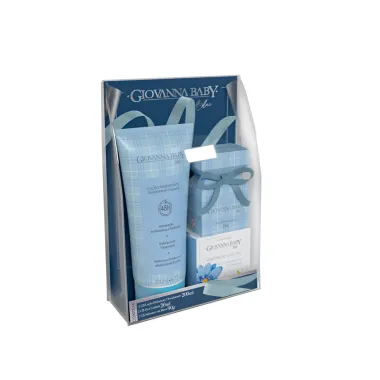 Kit Giovanna Baby Blue Lo&ccedil;&atilde;o Hidratante 200ml + Deo Colonia 20ml + Sabonete Em Barra Vegetal 90g