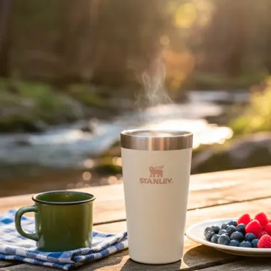 Copo T&eacute;rmico Stanley The Stacking Pint Cor Rose Quartz 354ml