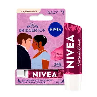 Hidratante Labial Nivea Bridgerton Torta De Amora 24H De Hidrata&ccedil;&atilde;o 4,8G, Edi&ccedil;&atilde;o Limitada
