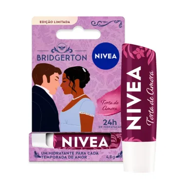 Hidratante Labial Nivea Bridgerton Torta De Amora 24H De Hidrata&ccedil;&atilde;o 4,8G, Edi&ccedil;&atilde;o Limitada