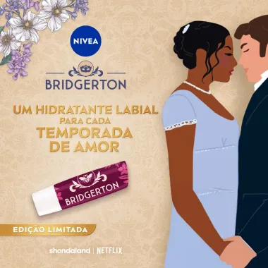 Hidratante Labial Nivea Bridgerton Torta De Amora 24H De Hidrata&ccedil;&atilde;o 4,8G, Edi&ccedil;&atilde;o Limitada