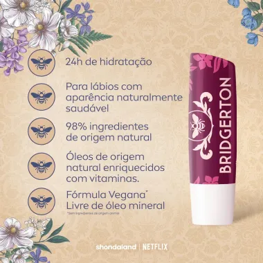 Hidratante Labial Nivea Bridgerton Torta De Amora 24H De Hidrata&ccedil;&atilde;o 4,8G, Edi&ccedil;&atilde;o Limitada