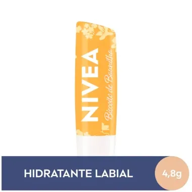 Hidratante Labial Nivea Bridgerton Biscoito de Baunilha 24H de Hidrata&ccedil;&atilde;o 4,8g Edi&ccedil;&atilde;o Limitada