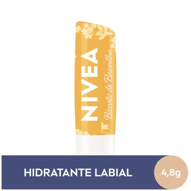 Hidratante Labial Nivea Bridgerton Biscoito de Baunilha 24H de Hidrata&ccedil;&atilde;o 4,8g Edi&ccedil;&atilde;o Limitada