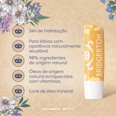 Hidratante Labial Nivea Bridgerton Biscoito de Baunilha 24H de Hidrata&ccedil;&atilde;o 4,8g Edi&ccedil;&atilde;o Limitada
