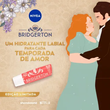 Hidratante Labial Nivea Bridgerton Pess&ecirc;go 24h de Hidrata&ccedil;&atilde;o 4,8Gg Edi&ccedil;&atilde;o Limitada