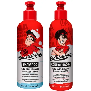 Kit Shampoo 240ml e Condicionador 200ml Enaldinho Rare Way