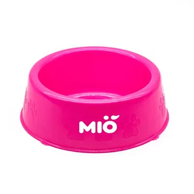 Comedouro Mi&oacute; Pata para C&atilde;es e Gatos Filhotes Rosa