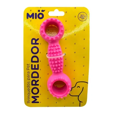 Mordedor para C&atilde;es Mi&oacute; Play Halter com Textura Massageadora Rosa 1 Unidade