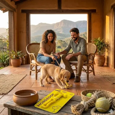 Mordedor para C&atilde;es Mi&oacute; Formato Martelo Amarelo 1 Unidade