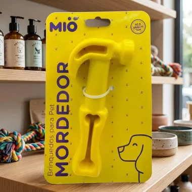 Mordedor para C&atilde;es Mi&oacute; Formato Martelo Amarelo 1 Unidade