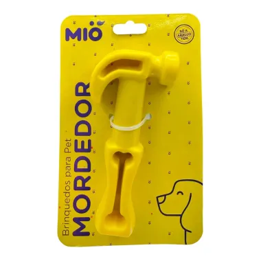 Mordedor para C&atilde;es Mi&oacute; Formato Martelo Amarelo 1 Unidade