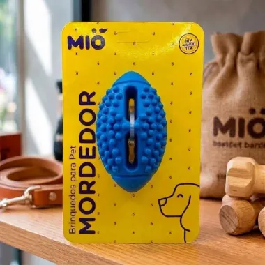 Mordedor para C&atilde;es Mi&oacute; Bola de Futebol com Textura Massageadora Cores Sortidos 1 Unidade