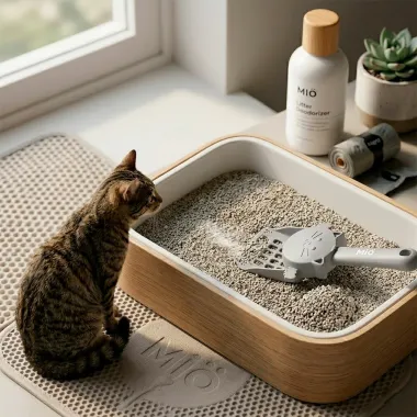 P&aacute; Higi&ecirc;nica Mi&oacute; para Gatos Prata Pl&aacute;stico 1 Unidade