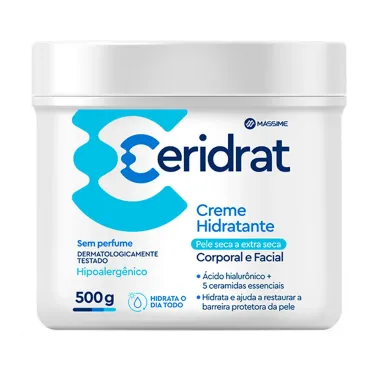 Ceridrat Creme Hidratante Corporal e Facial 500g