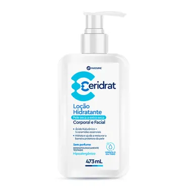 Ceridrat Lo&ccedil;&atilde;o Hidratante Corporal e Facial 473ml