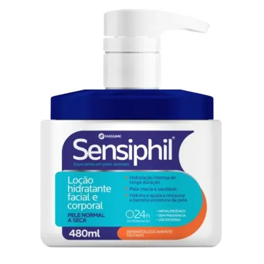 Sensiphil Lo&ccedil;&atilde;o Hidratante Facial e Corporal 480ml