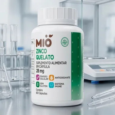 Zinco Quelato 28mg Mi&oacute; 60 C&aacute;psulas